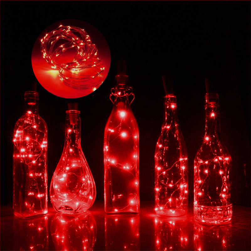 Wine Bottle Cork Stopper LED Fairy Lights - 8 Pack