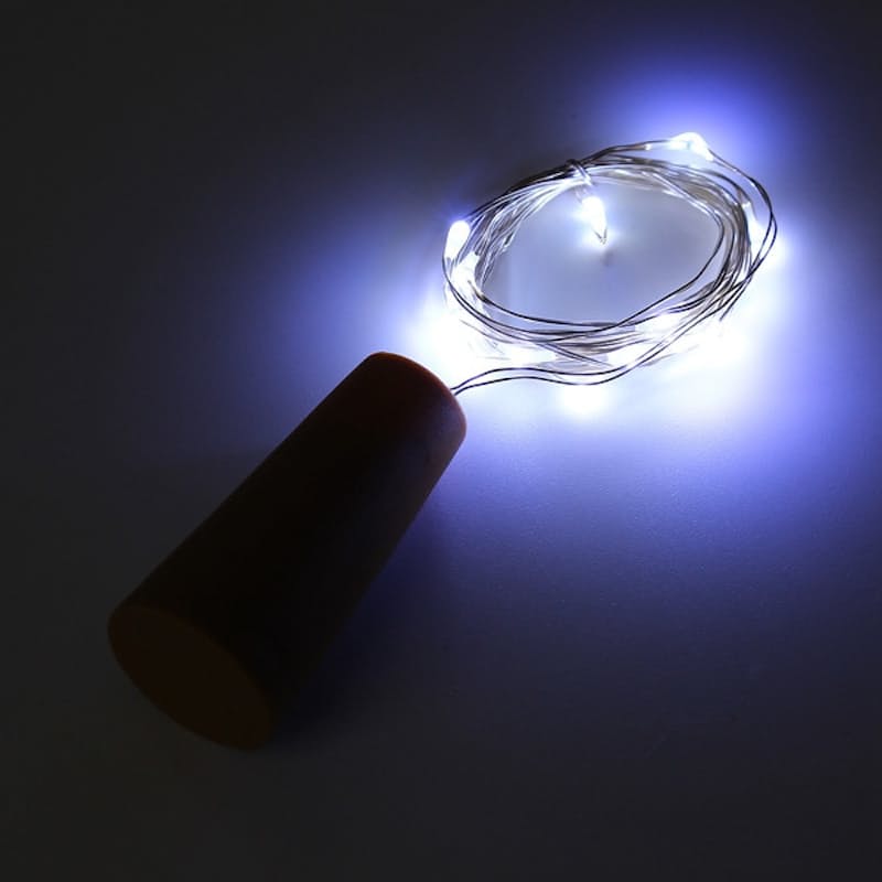 Wine Bottle Cork Stopper LED Fairy Lights - 8 Pack