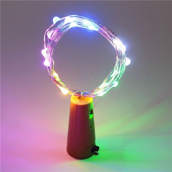 Wine Bottle Cork Stopper LED Fairy Lights - 8 Pack