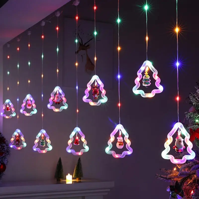 FestivaGlow Christmas Curtain String Lights – 3M, 120 LEDs, USB Powered, Remote Controlled