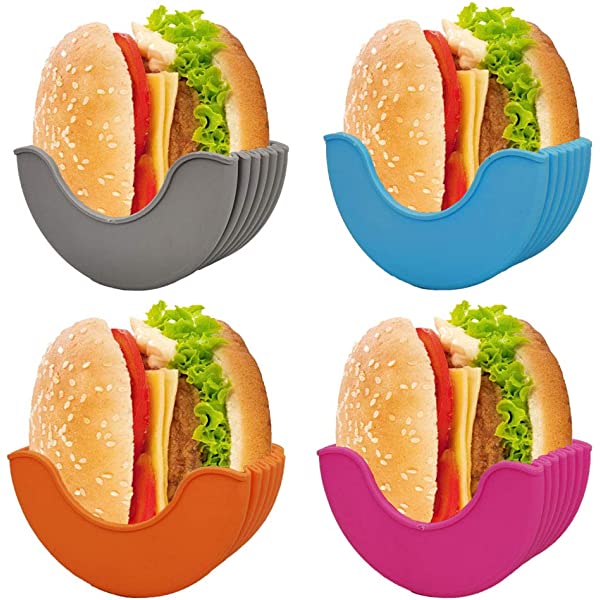 4 Pack - Reusable Silicone Hamburger Box - ONLINEMART DEALS