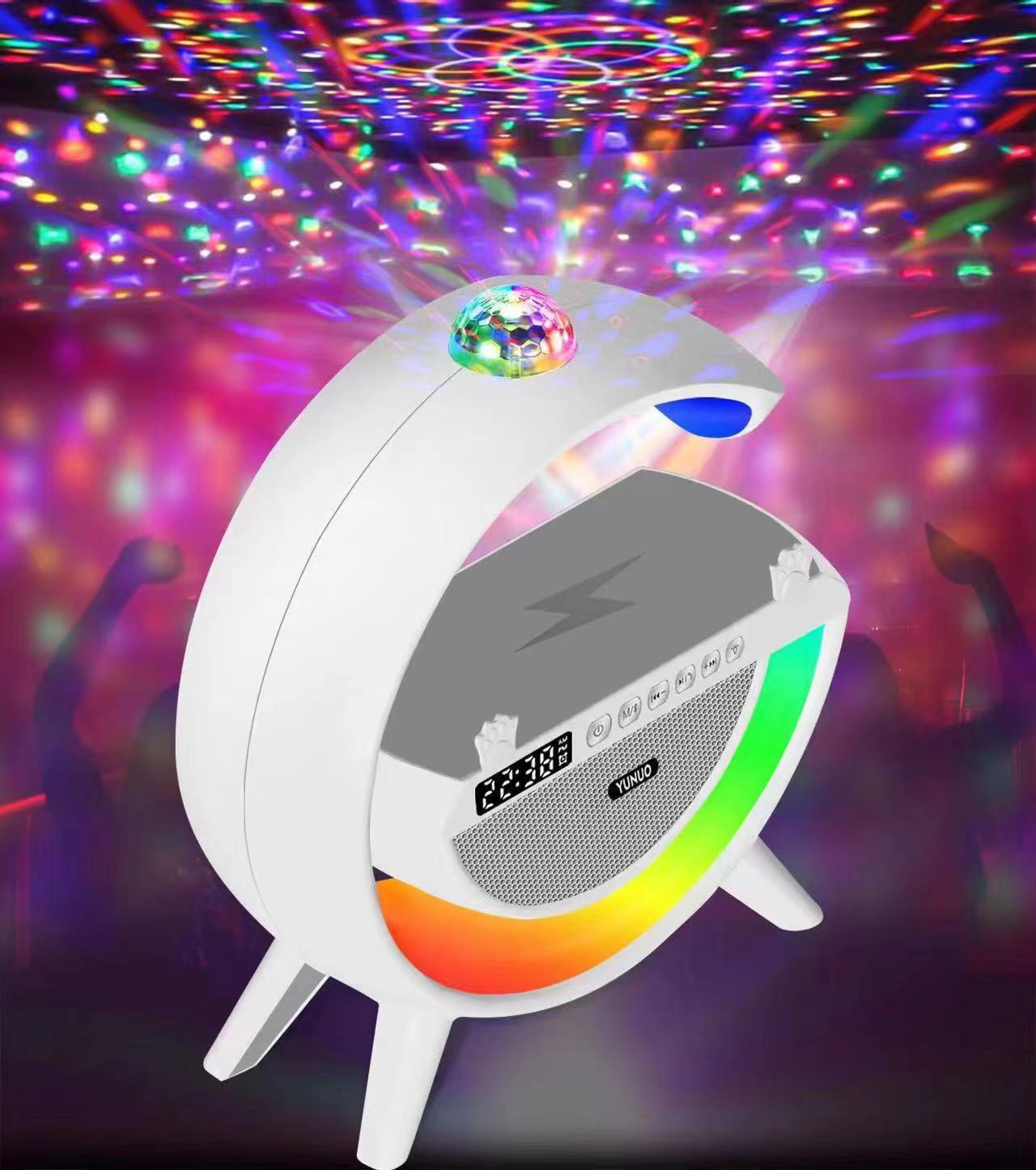 Colorful Disco Ball Wireless Speaker & 15w Wireless Charger