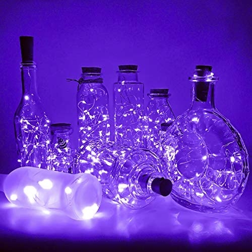 Wine Bottle Cork Stopper LED Fairy Lights - 8 Pack