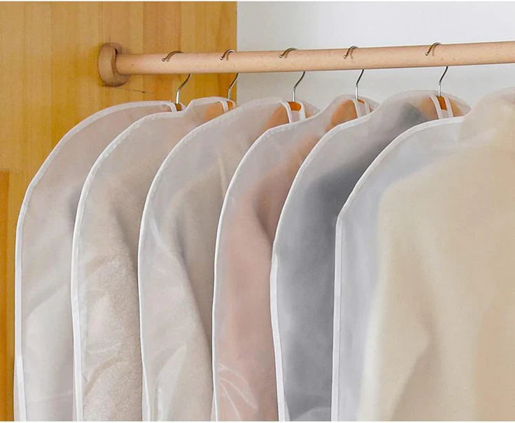 Lightweight Clear Full Zipper Garment Bags - 5 Pack