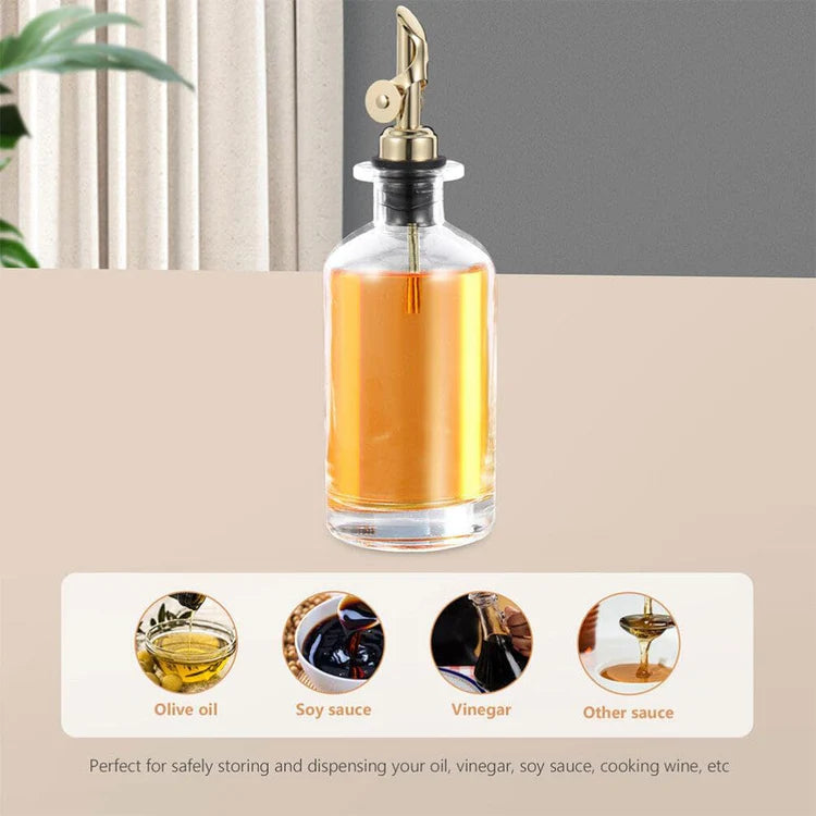 2pcs Glass Oil and Vinegar Dispensers