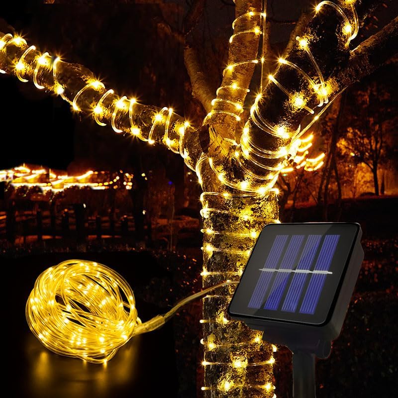 100 LED 8 mode Waterproof Outdoor Solar Tube Light - 10m