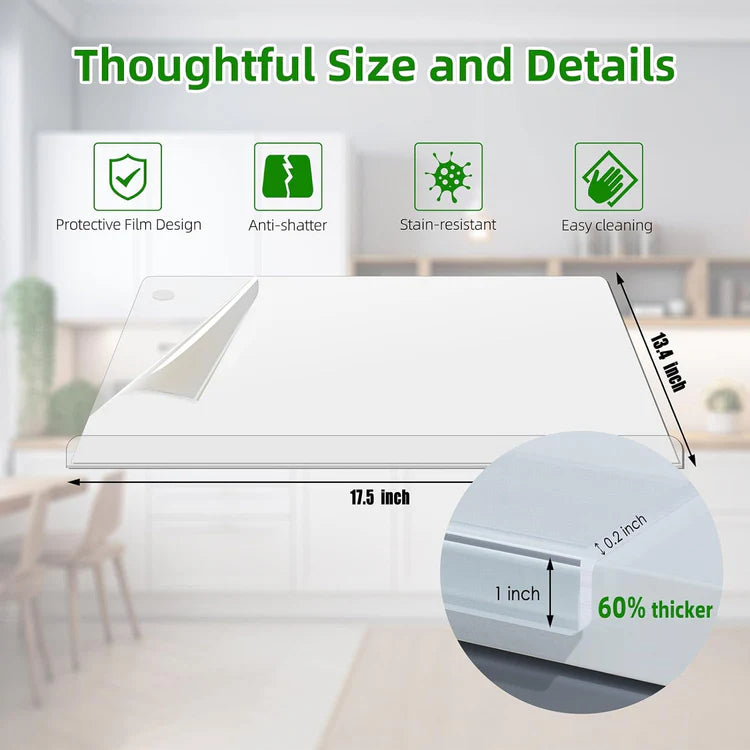 Acrylic Cutting Board with Counter Lip