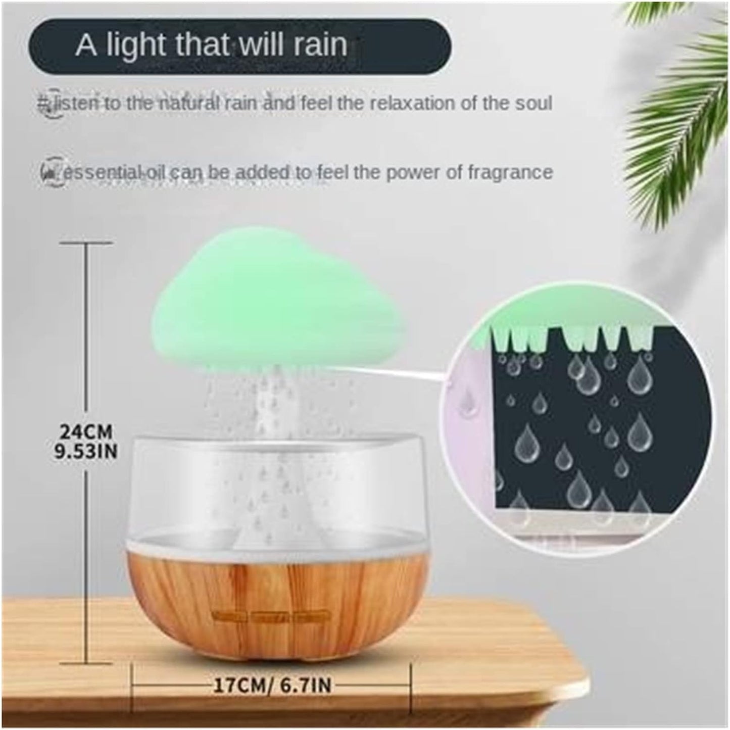 Creative Raindrop Colourful Humidifier - Rechargeable