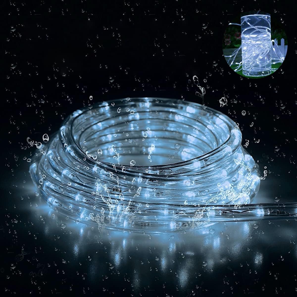 100 LED 8 mode Waterproof Outdoor Solar Tube Light - 10m