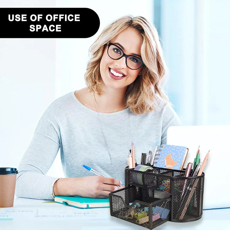 GridNest Mesh Desktop Organizer – Sleek, Smart, Multi-Purpose