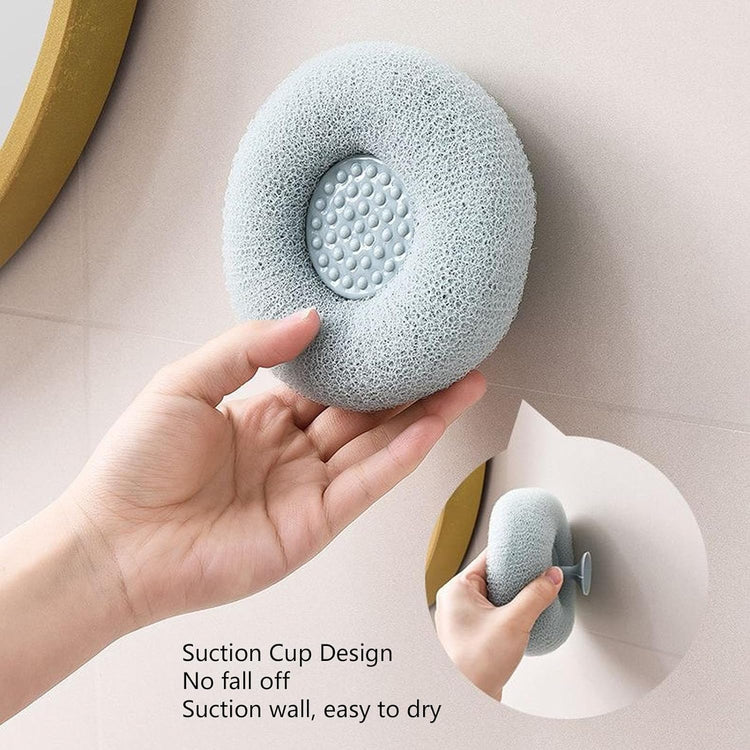 Body Loofahs – Shower Bath Exfoliating Scrubbers with Suction Cup
