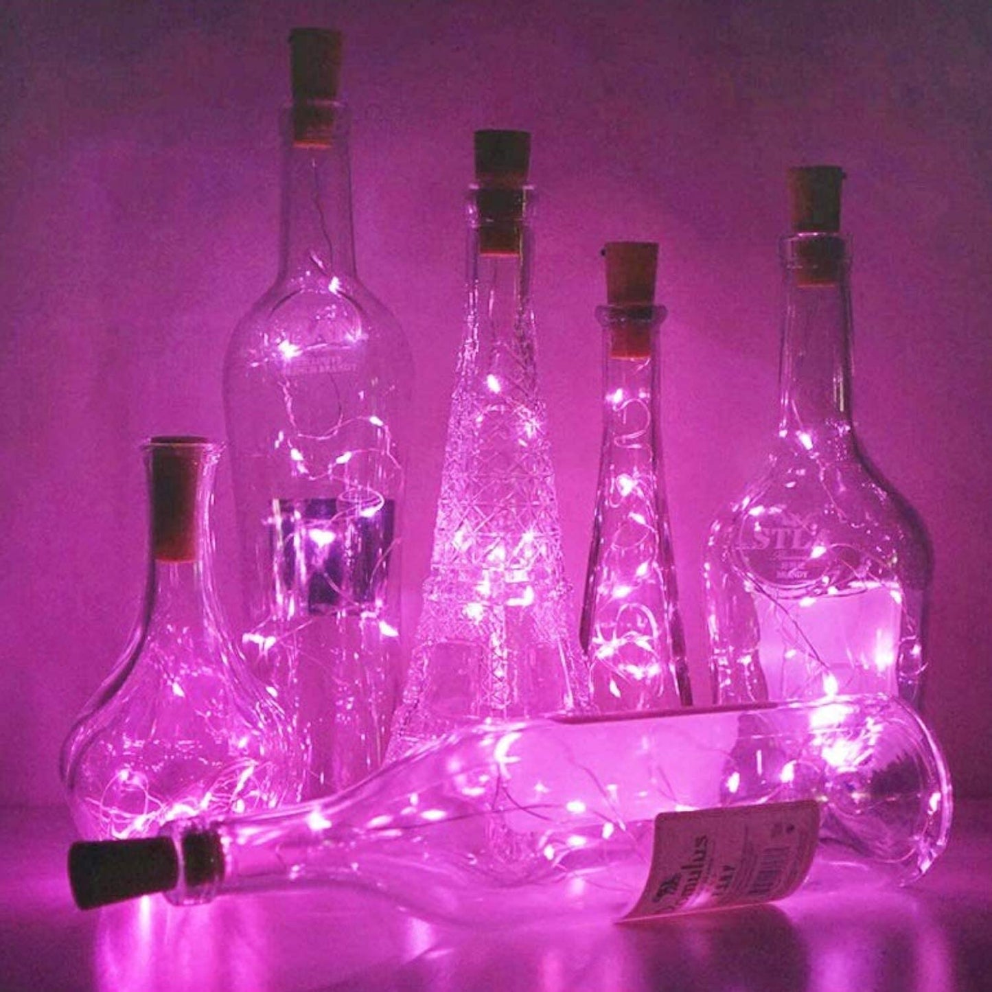 Wine Bottle Cork Stopper LED Fairy Lights - 8 Pack