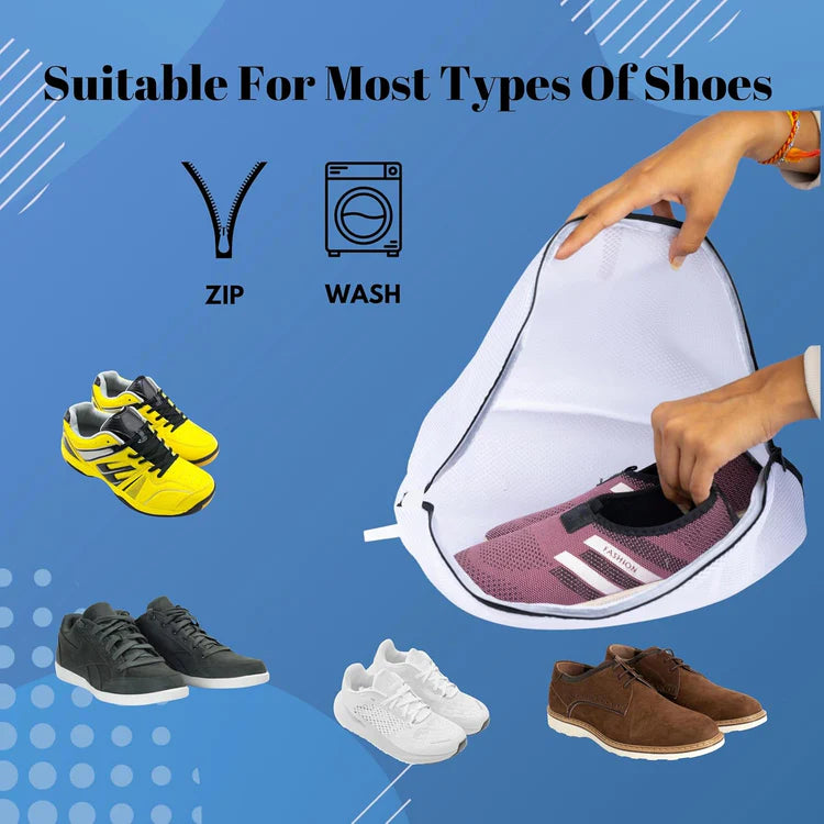 Shoe Washing Machine Bag with Adjustable Shape Brace