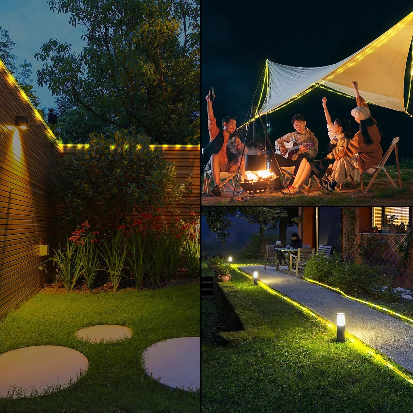100 LED 8 mode Waterproof Outdoor Solar Tube Light - 10m