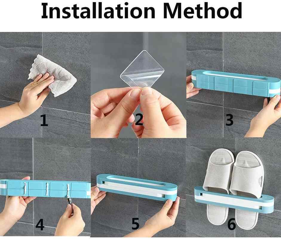 Wall-mounted Rotary Slipper Rack Holder