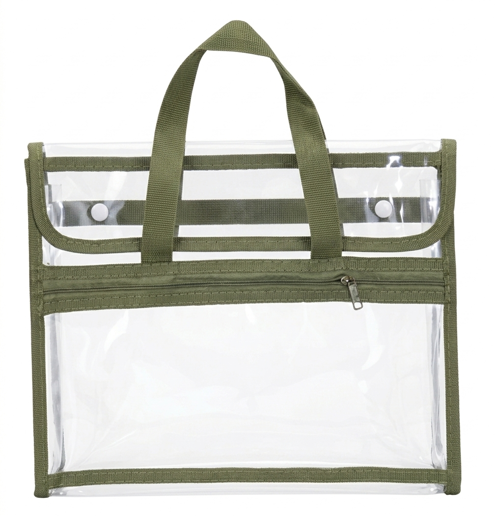 12 Pocket Transparent A4 File Organizer with Zip