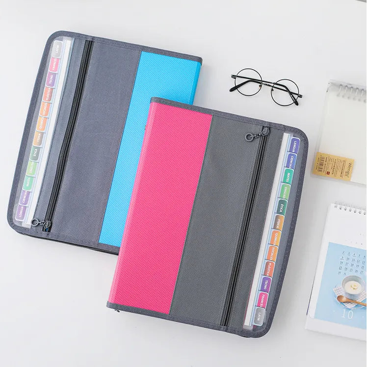 A4 Expandable Book Document Folder - 12 Slots