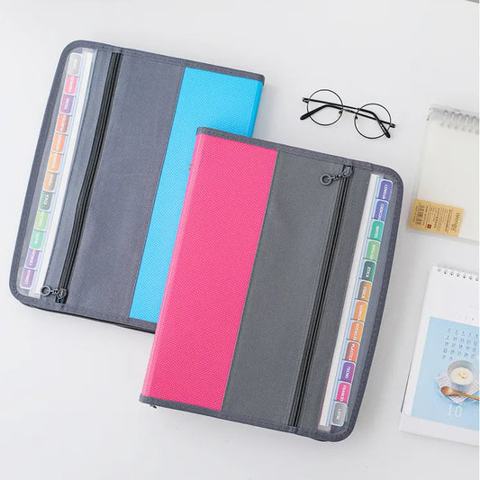 A4 Expandable Book Document Folder - 12 Slots
