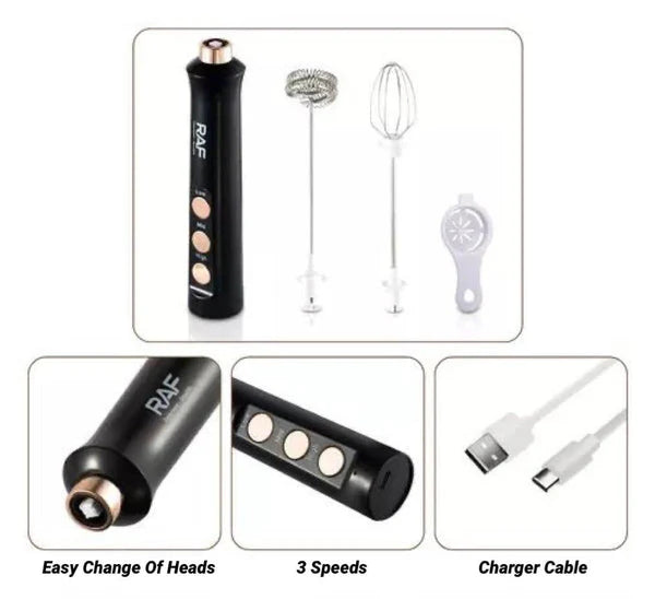 RAF 3 Speed Rechargeable Electric Egg Whisk