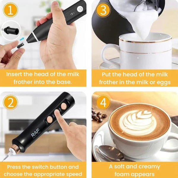 RAF 3 Speed Rechargeable Electric Egg Whisk