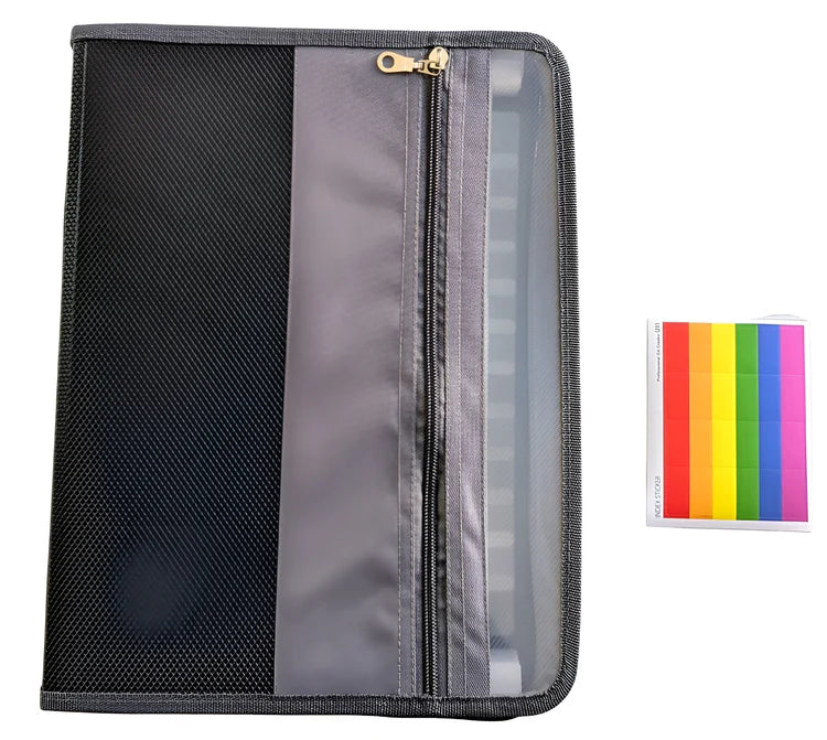 A4 Expandable Book Document Folder - 12 Slots