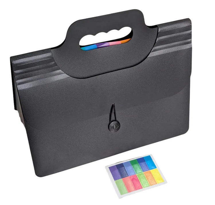 12 Pocket A4 Document Expanding Travel Case