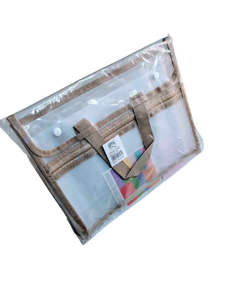 12 Pocket Transparent A4 File Organizer with Zip