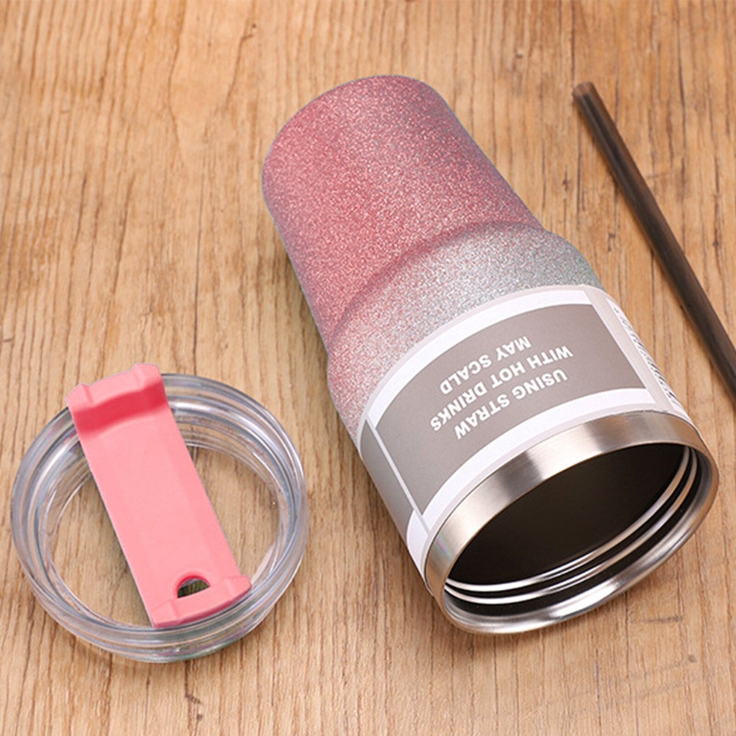 620ml or 890ml Stainless Steel Glitter Insulated Bottle