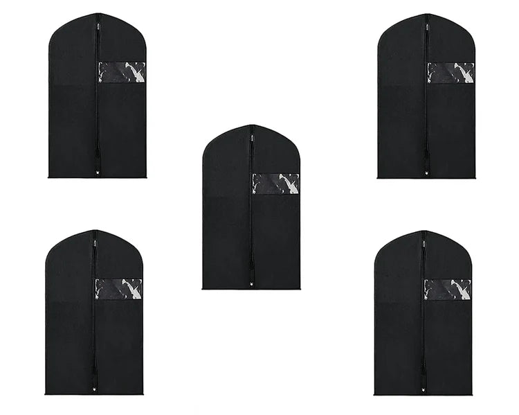 Black Garment Cover with Window - 5 Pack
