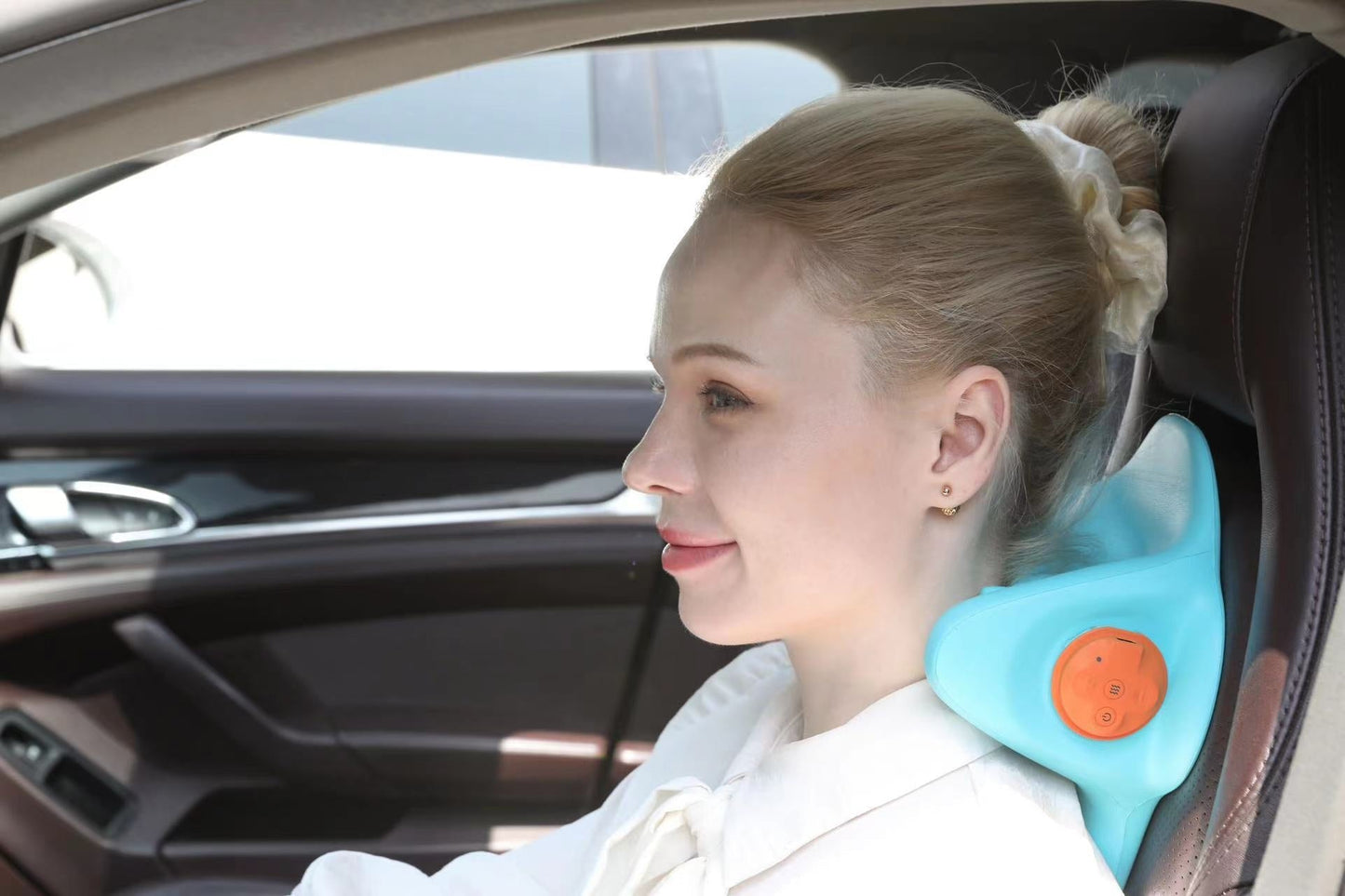EMS Heat Vibrating Back & Neck Massage Pillow