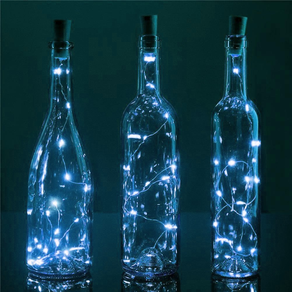 Wine Bottle Cork Stopper LED Fairy Lights - 8 Pack