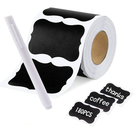55pc Waterproof Blackboard Label Sticker