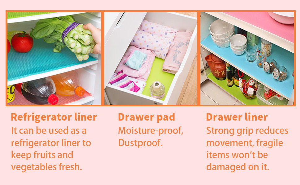Anti-Slip Easy Clean Fridge Liners 4pc