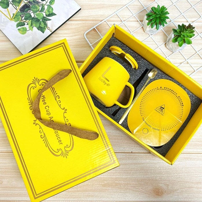 Portable Coffee Ceramic Mug with Thermostatic Electric Coaster