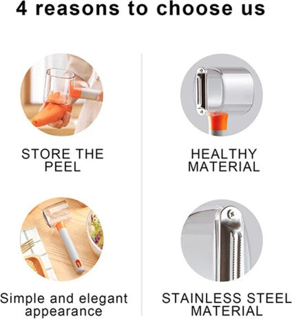 Multi-function Hangable Vegetable Fruit Collect Cup Peeler