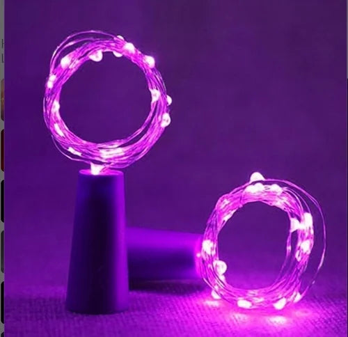 Wine Bottle Cork Stopper LED Fairy Lights - 8 Pack