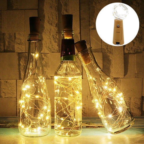 Wine Bottle Cork Stopper LED Fairy Lights - 8 Pack