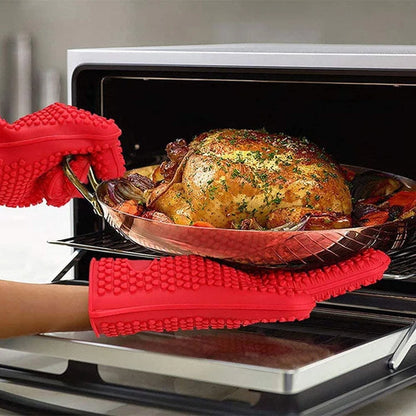 Heat Resistant Silicone Cooking Glove – Non-Slip, Waterproof, Flexible Grip - 1pc