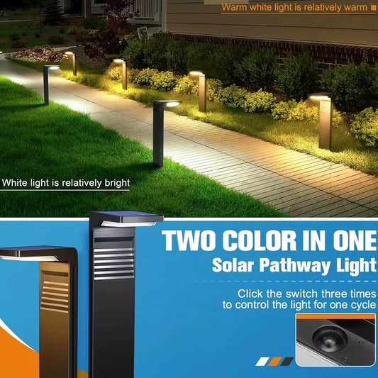 Solar Pathway Lights – Outdoor Garden Lighting, 30 LED, Warm/Cool White Options, IP65 Waterproof