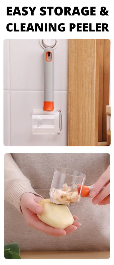 Multi-Function Hangable Vegetable Fruit Collect Cup Peeler