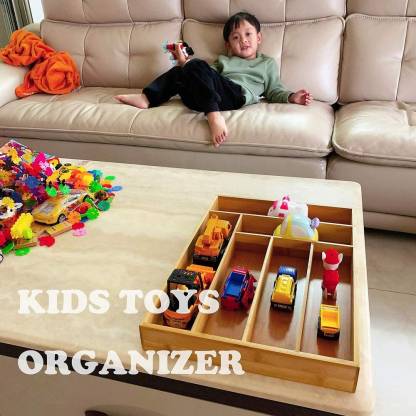 5 Compartments Bamboo Wood Cutlery Drawer Organizer Tray