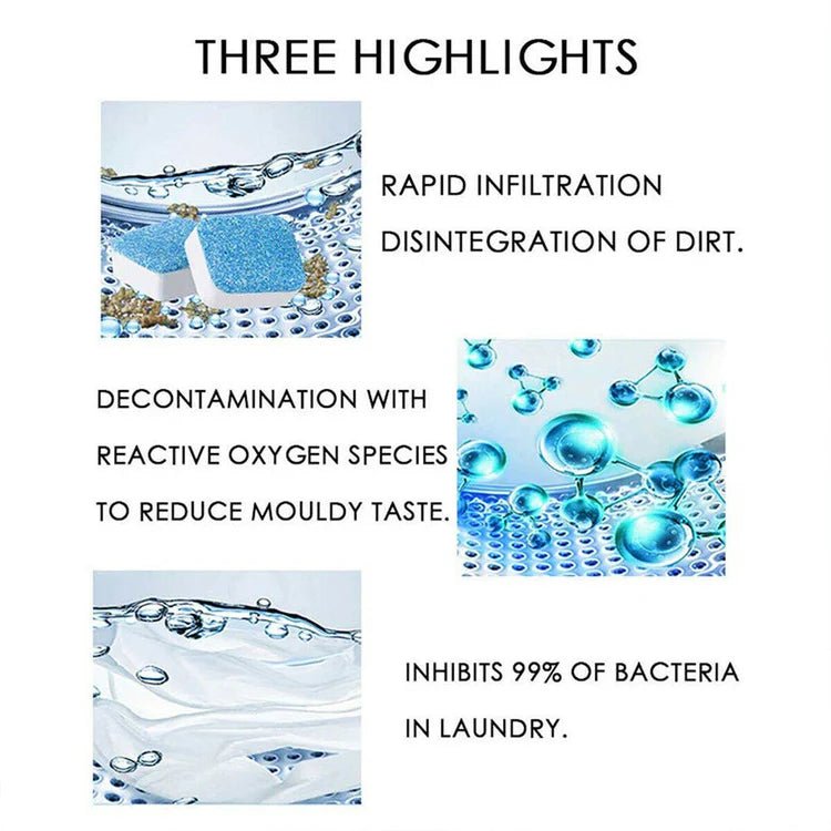 12 Effervescent Washing Machine Tablets - ONLINEMART DEALS