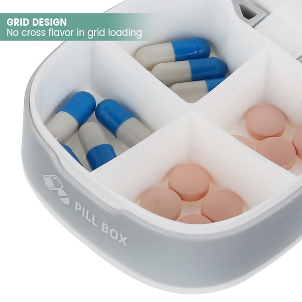 4 Compartment Silicone Pill Box