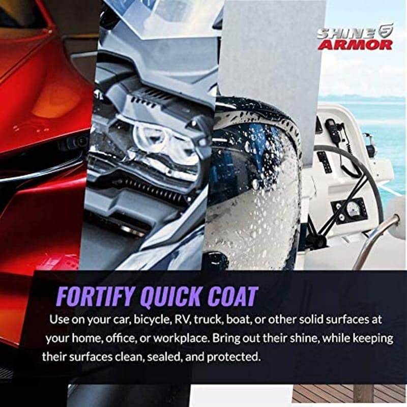 3-in-1 Fortify Quick Coat Shine & Protect Waterless Car Wash with Microfibre Cloth