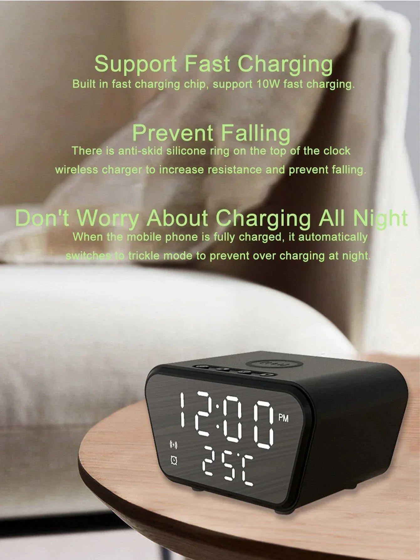 Smart Clock with Wireless Charger