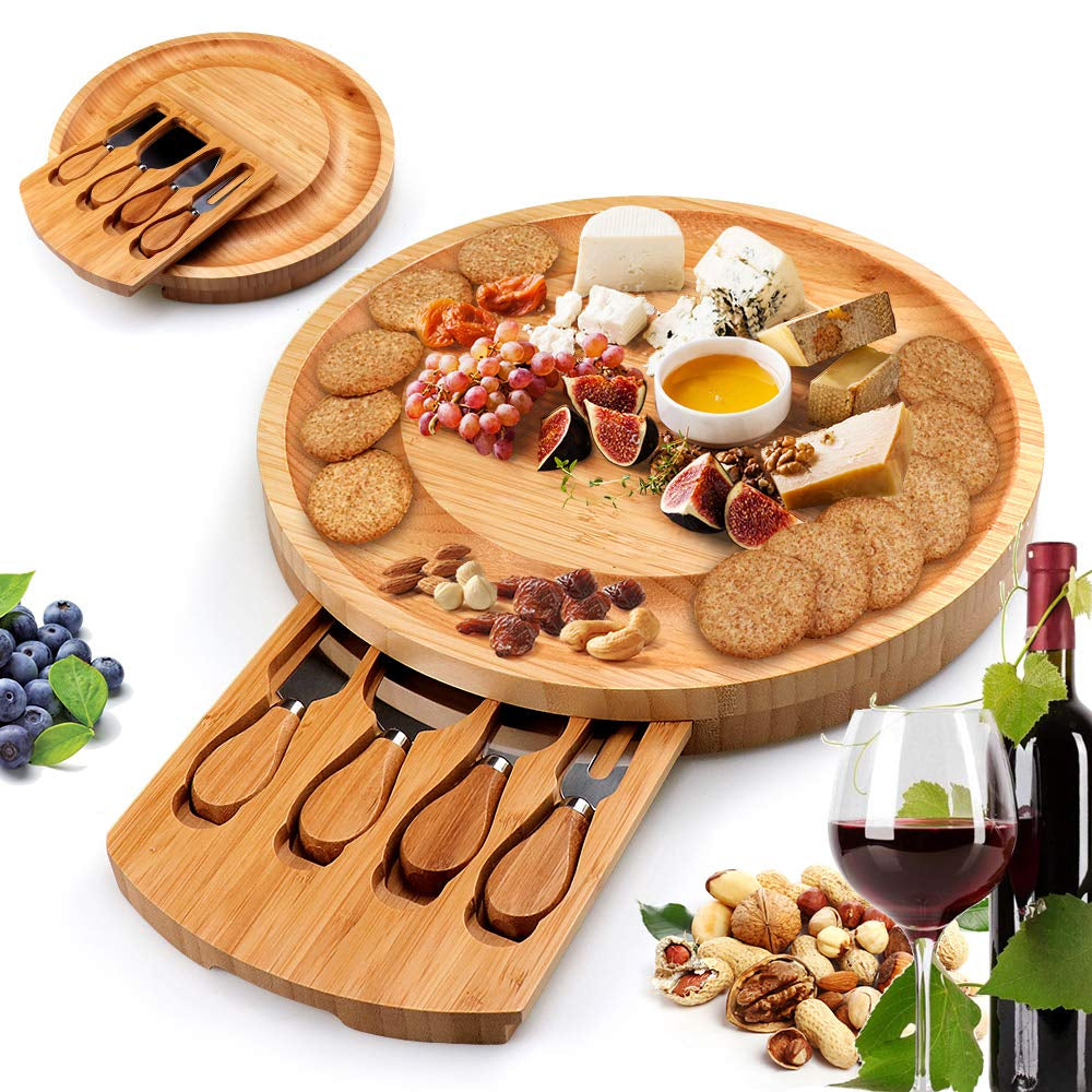 Bamboo Cheese Board and Knife Set