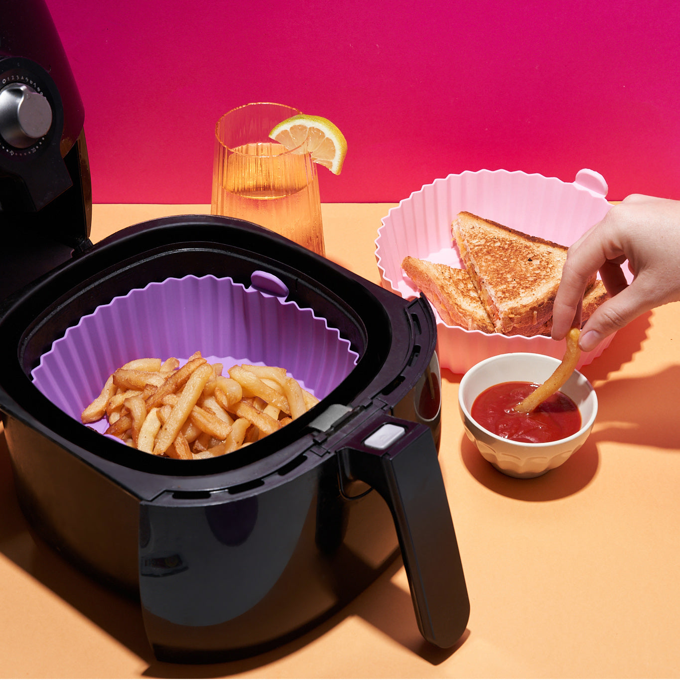 Silicone Square Airfryer Liner - 4pc