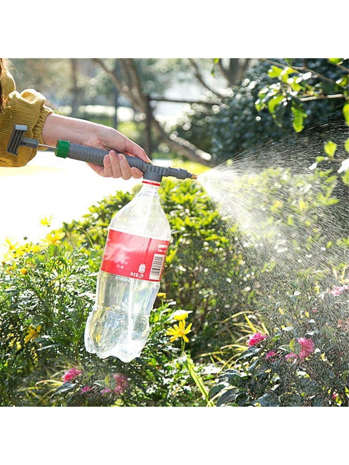 Manual High Pressure Adjustable Sprayer - Fits on Standard Beverage Bottles