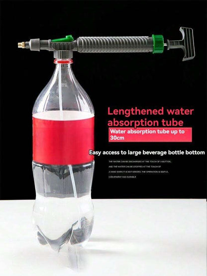 Manual High Pressure Adjustable Sprayer - Fits on Standard Beverage Bottles