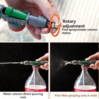 Manual High Pressure Adjustable Sprayer - Fits on Standard Beverage Bottles